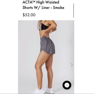 Acta size small new with tags running shorts